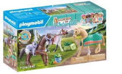 PLAYMOBIL HORSES OF WATERFALL - 3 CHEVAUX - MORGAN QUARTER HORSE ET SHAGYA #71356